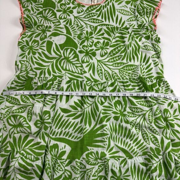 Uncle Frank 100% Cotton Birds of Paradise Beachy Tiered Midi Dress, Sz. L-XL - Picture 13 of 15